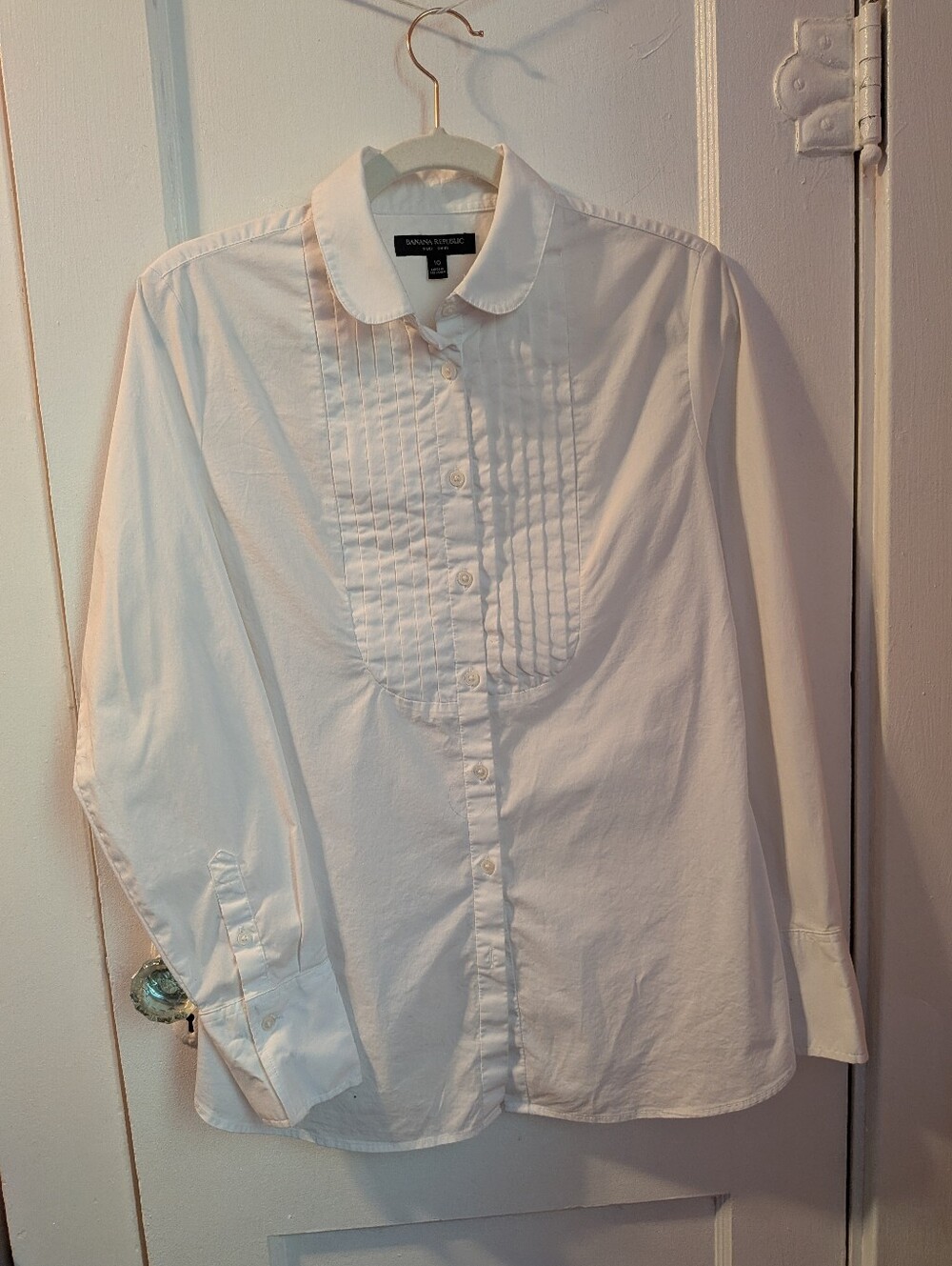Banana Republic Riley Tuxedo Bin White Button Down - Size 10